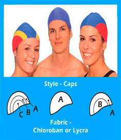 Custom Chloroban or Lycra Swim Caps